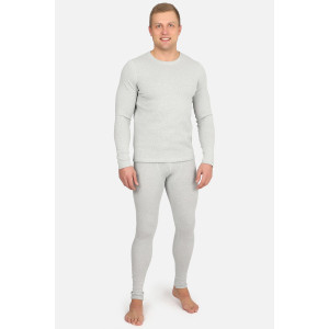 Кальсоны мужские 1321-08 (термобелье) рибана с начесом (последний размер) серый меланж 46,50