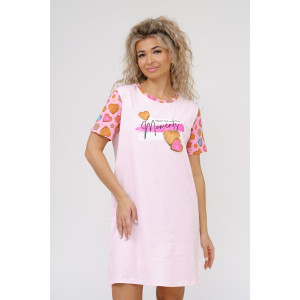 Сорочка женская 881 кулирка (последний размер) розовый 46,56