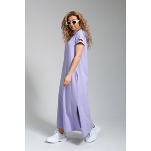 Платье-мантия женское 970 кулирка с лайкрой пенье (последний размер) лиловый 44,50,54,58