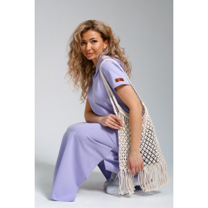 Платье-мантия женское 970 кулирка с лайкрой пенье (последний размер) лиловый 44,50,54,58