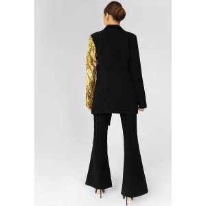 Пиджак женский КР-011ТР туран (последний размер) черный-золотой 44