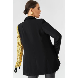 Пиджак женский КР-011ТР туран (последний размер) черный-золотой 44
