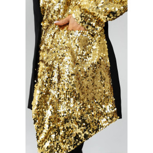 Пиджак женский КР-011ТР туран (последний размер) черный-золотой 44