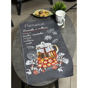 Набор кухонный из 4-х полотенец рогожка "Чайный гороскоп" Набор кухонный из 4-х полотенец рогожка "Чайный гороскоп"