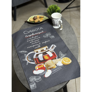 Набор кухонный из 4-х полотенец рогожка "Чайный гороскоп" Набор кухонный из 4-х полотенец рогожка "Чайный гороскоп"