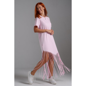 Платье женское №7477 кулирка с лайкрой (р-ры: 42-56) розовый