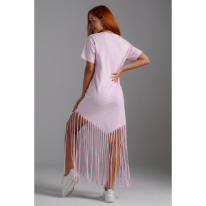 Платье женское №7477 кулирка с лайкрой (р-ры: 42-56) розовый