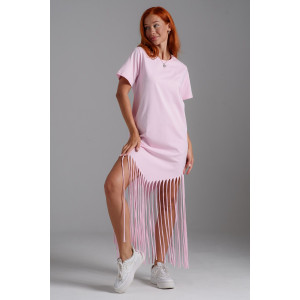 Платье женское №7477 кулирка с лайкрой (р-ры: 42-56) розовый