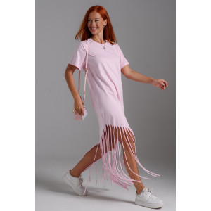 Платье женское №7477 кулирка с лайкрой (р-ры: 42-56) розовый