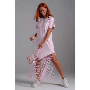 Платье женское №7477 кулирка с лайкрой (р-ры: 42-56) розовый