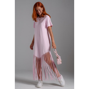 Платье женское №7477 кулирка с лайкрой (р-ры: 42-56) розовый