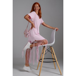 Платье женское №7477 кулирка с лайкрой (р-ры: 42-56) розовый