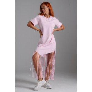 Платье женское №7477 кулирка с лайкрой (р-ры: 42-56) розовый