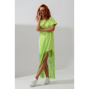 Платье женское №7477 кулирка с лайкрой (р-ры: 42-56) зеленый неон