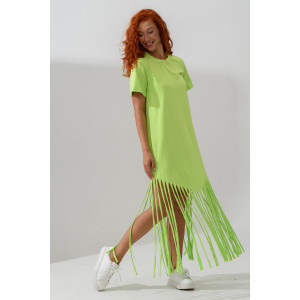 Платье женское №7477 кулирка с лайкрой (р-ры: 42-56) зеленый неон