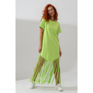 Платье женское №7477 кулирка с лайкрой (р-ры: 42-56) зеленый неон
