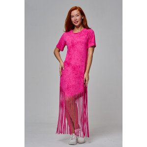 Платье женское №7477 кулирка с лайкрой (р-ры: 42-56) розовый винтаж