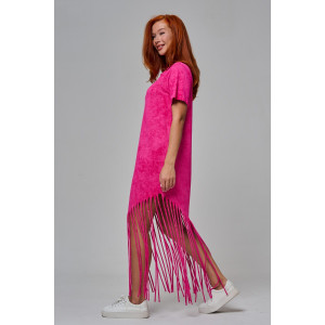 Платье женское №7477 кулирка с лайкрой (р-ры: 42-56) розовый винтаж