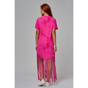 Платье женское №7477 кулирка с лайкрой (р-ры: 42-56) розовый винтаж