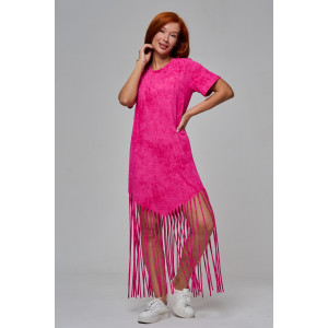 Платье женское №7477 кулирка с лайкрой (р-ры: 42-56) розовый винтаж