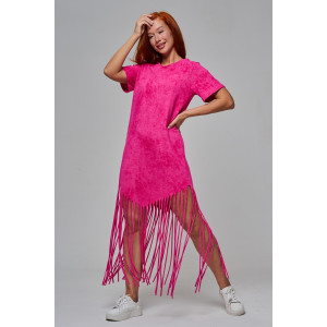 Платье женское №7477 кулирка с лайкрой (р-ры: 42-56) розовый винтаж