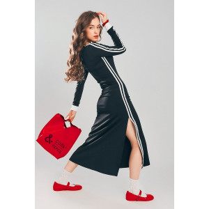 Платье женское SP1808CH трикотаж стрейч (р-ры: 42-48) черный