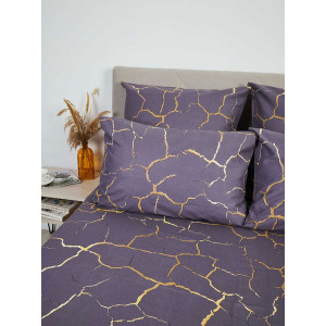 Наволочка на молнии бязь "Кракле" серый (последний размер) 50х70