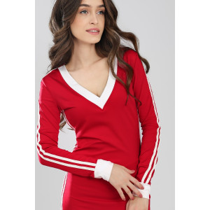 Платье женское SP1808CH трикотаж стрейч (р-ры: 42-48) красный