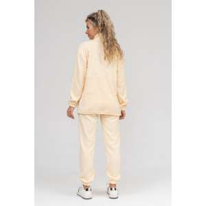 Костюм двойка женский 962 флис пенье антипилинг (последний размер) молочный 50