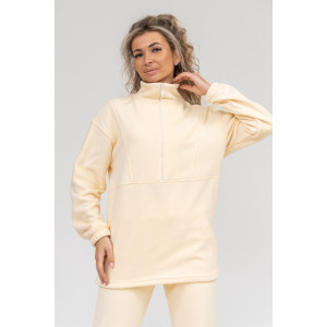 Костюм двойка женский 962 флис пенье антипилинг (последний размер) молочный 50