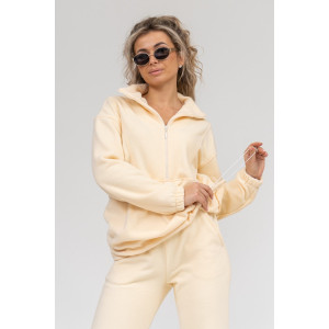 Костюм двойка женский 962 флис пенье антипилинг (последний размер) молочный 50