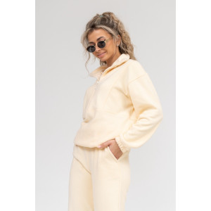 Костюм двойка женский 962 флис пенье антипилинг (последний размер) молочный 50