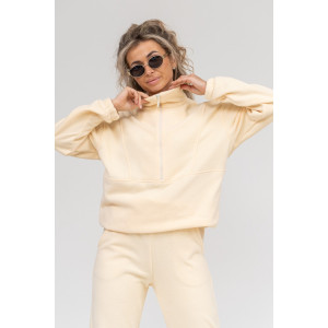 Костюм двойка женский 962 флис пенье антипилинг (последний размер) молочный 50