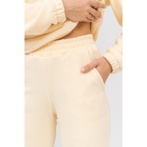 Костюм двойка женский 962 флис пенье антипилинг (последний размер) молочный 50