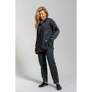 Костюм двойка женский 975 жаккард (последний размер) темно-серый 56