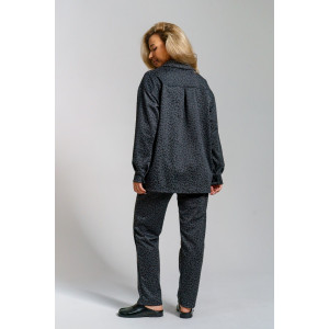 Костюм двойка женский 975 жаккард (последний размер) темно-серый 56