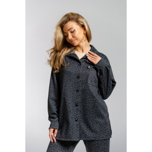 Костюм двойка женский 975 жаккард (последний размер) темно-серый 56