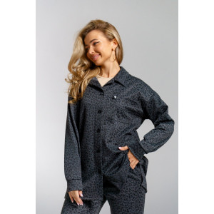 Костюм двойка женский 975 жаккард (последний размер) темно-серый 56