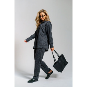 Костюм двойка женский 975 жаккард (последний размер) темно-серый 56