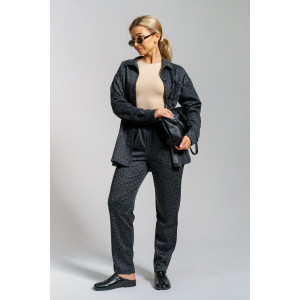 Костюм двойка женский 975 жаккард (последний размер) темно-серый 56