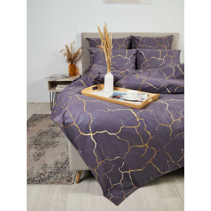 Пододеяльник бязь на молнии "Кракле" серый (последний размер) 220х240