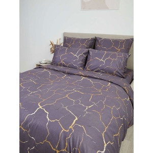 Пододеяльник бязь на молнии "Кракле" серый (последний размер) 220х240