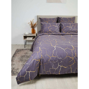 Пододеяльник бязь на молнии "Кракле" серый (последний размер) 220х240