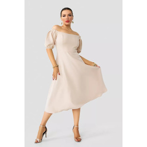 Платье женское ПЛ-163БР/КОФ барби (последний размер) кофе 46