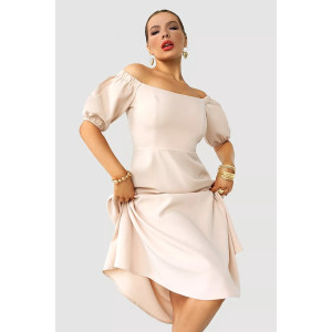 Платье женское ПЛ-163БР/КОФ барби (последний размер) кофе 46