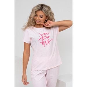 Пижама женская 1650/1 кулирка (последний размер) розовый 48