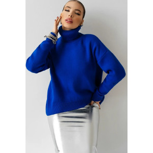 Свитер женский СВТ-001ВЗ вязаное полотно (последний размер) электрик М