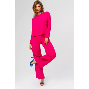 Костюм двойка женский КС-073ЛПШ/ФКС лапша (последний размер) фуксия 56