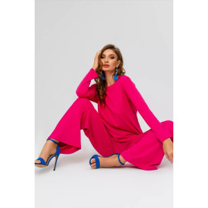 Костюм двойка женский КС-073ЛПШ/ФКС лапша (последний размер) фуксия 56
