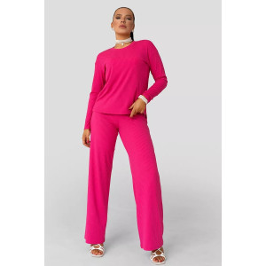 Костюм двойка женский КС-073ЛПШ/ФКС лапша (последний размер) фуксия 56